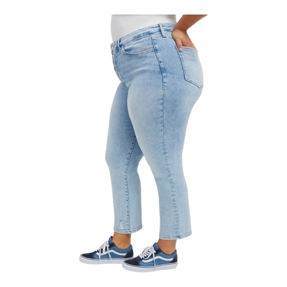 NWOT Good American [12/31] Good Legs Button Fly Straight Leg Jeans - Picture 7 of 10